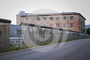 Germany; Berlin Wall in front of the Topography of Terror Museum